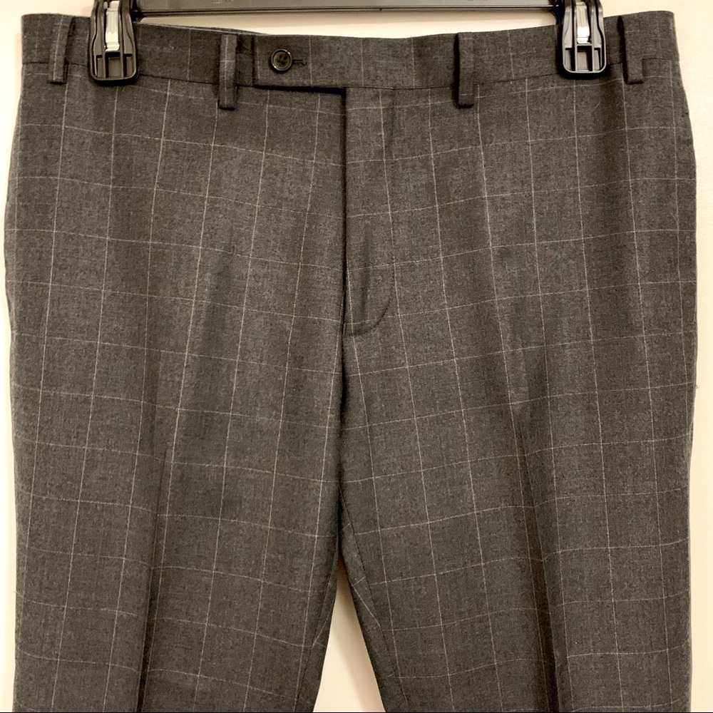 Lauren Ralph Lauren Men's UltraFlex Classic-Fit Wool Suit Pants 36x29 Charcoal